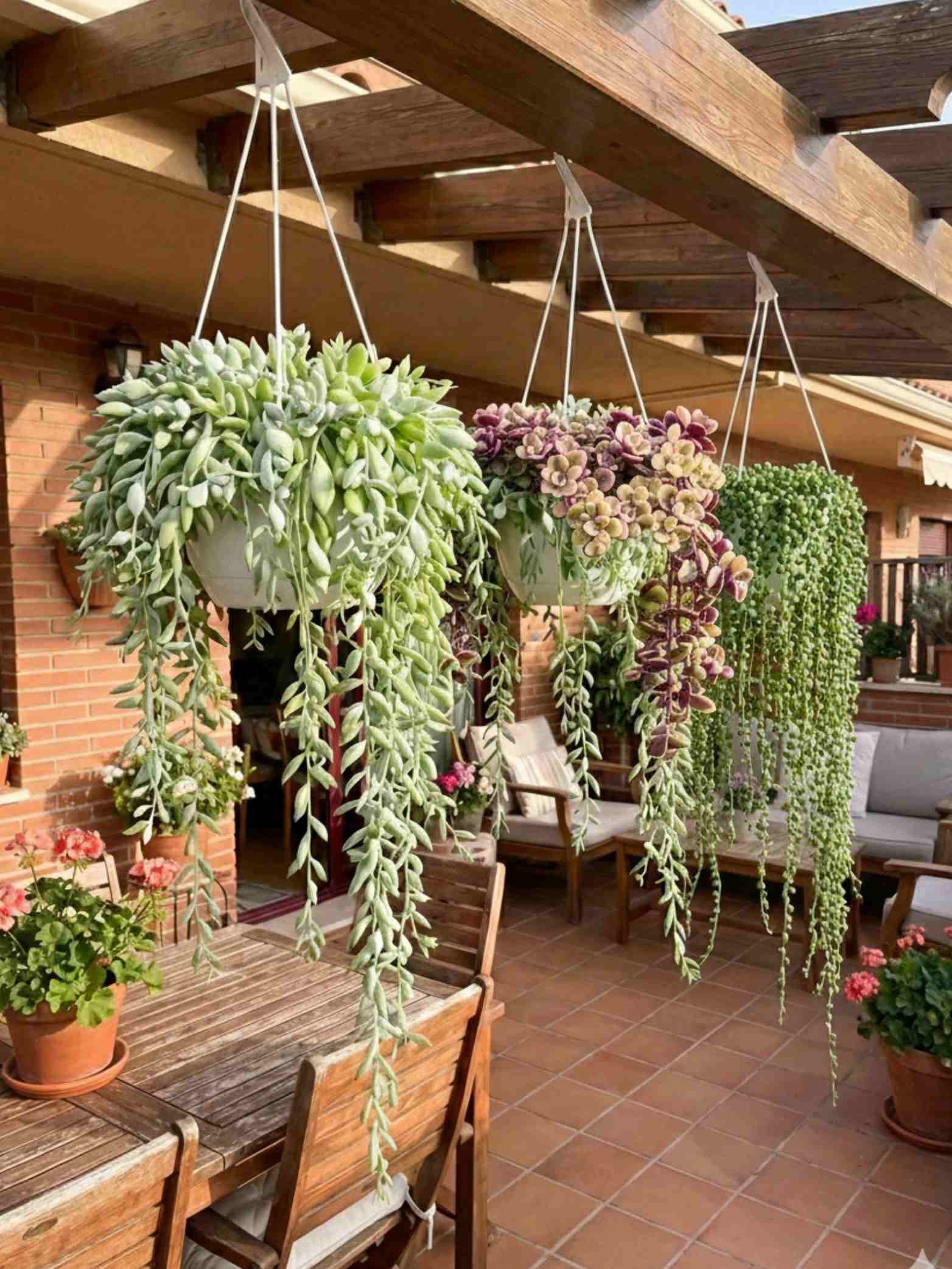 Pack 3 Suculentas Colgantes